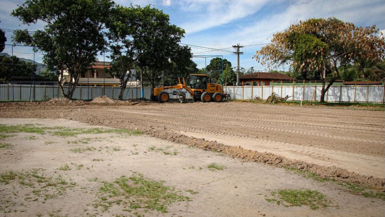 Em ritmo acelerado, obras do campo do Pinhão passa por revitalização