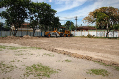 Em ritmo acelerado, obras do campo do Pinhão passa por revitalização